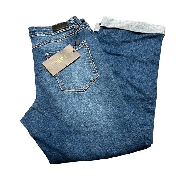 Lucky & Blessed Distressed Denim Capri Size 4 - Picture 3 of 9